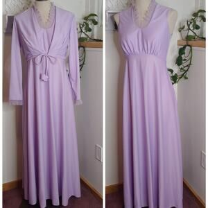 Vintage Purple Maxi Dress with Jacket